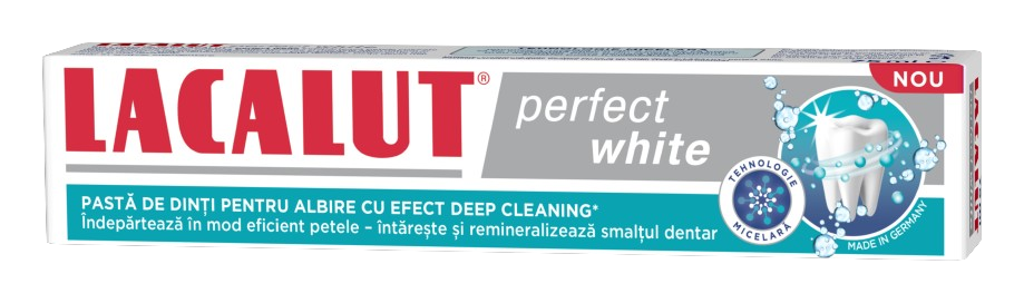 Pasta de dinti perfect white, 75ml, Lacalut