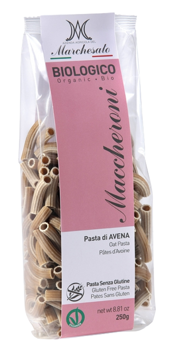 Paste din ovaz fara gluten Bio Maccheroni, 250g, Marchesato