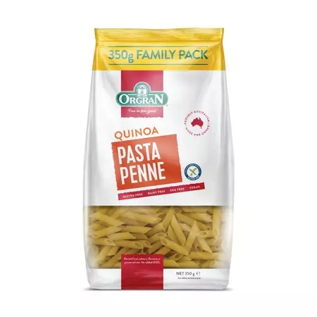 Paste penne din quinoa, fara gluten, 350g, Orgran