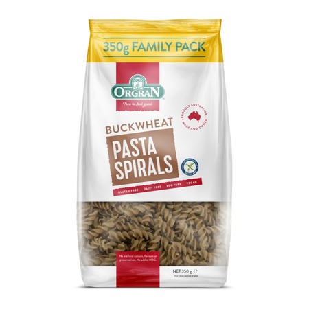 Paste spirale din hrisca, fara gluten, 350g, Orgran