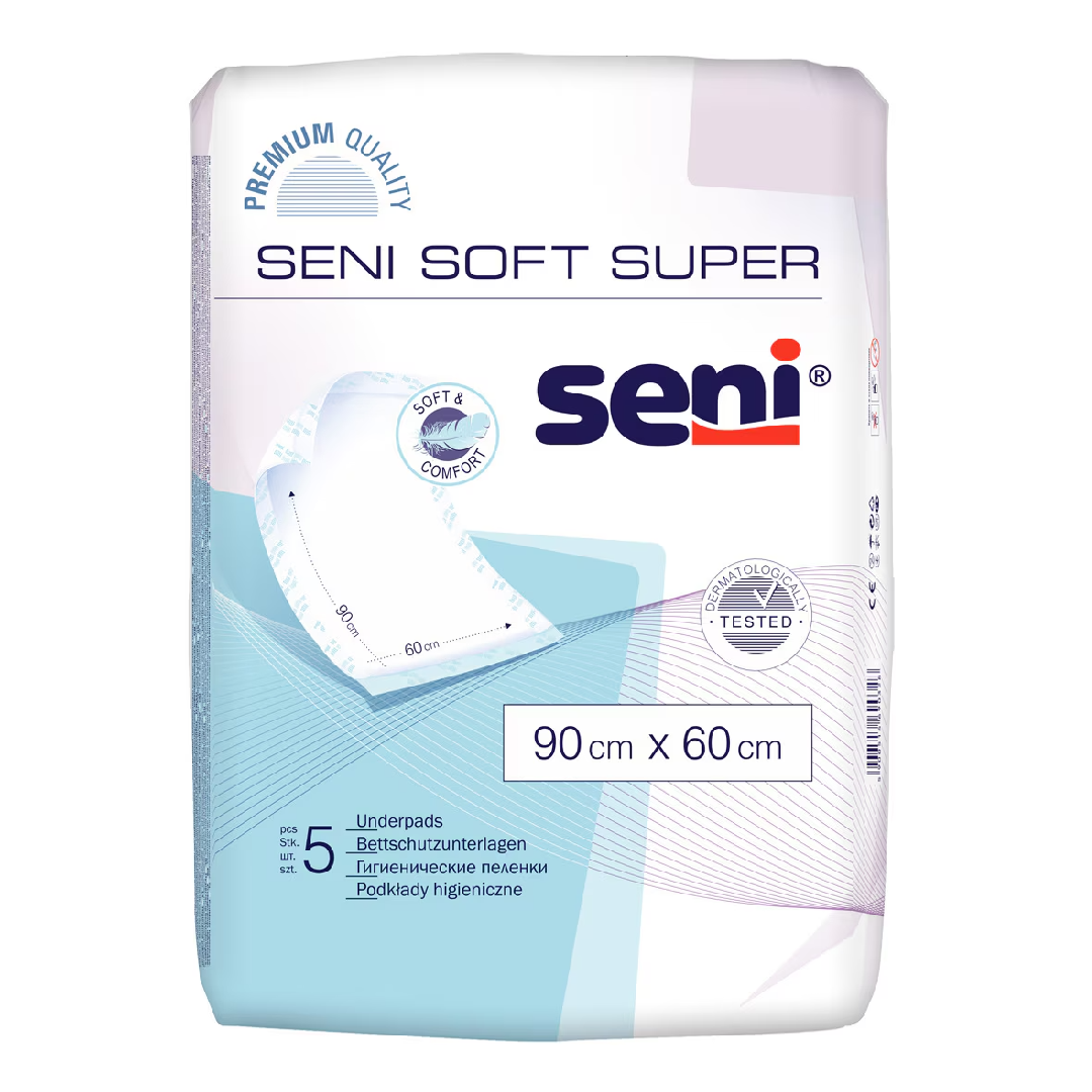 Paturici absorbante pentru pat Soft Super 90*60, 5 bucati, Seni