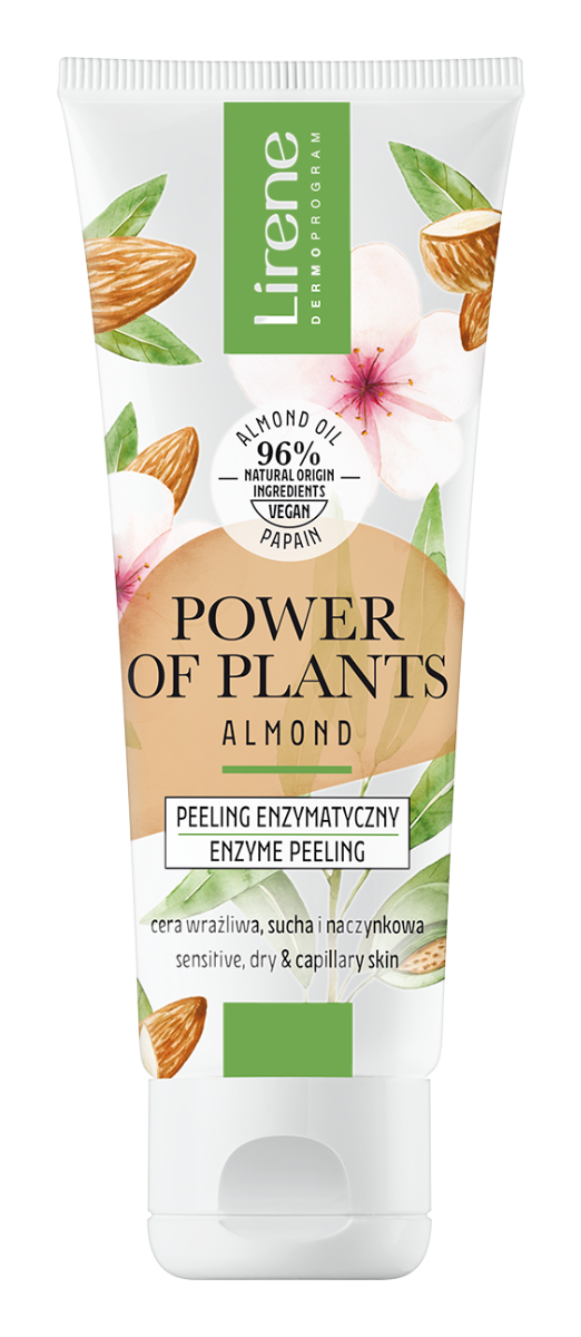 Peeling enzimatic pentru piele sensibila Migdale Power Of Plants, 75ml, Lirene