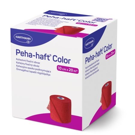 Peha-haft bandaj autoadeziv Color rosu 10 x 20cm, Hartmann