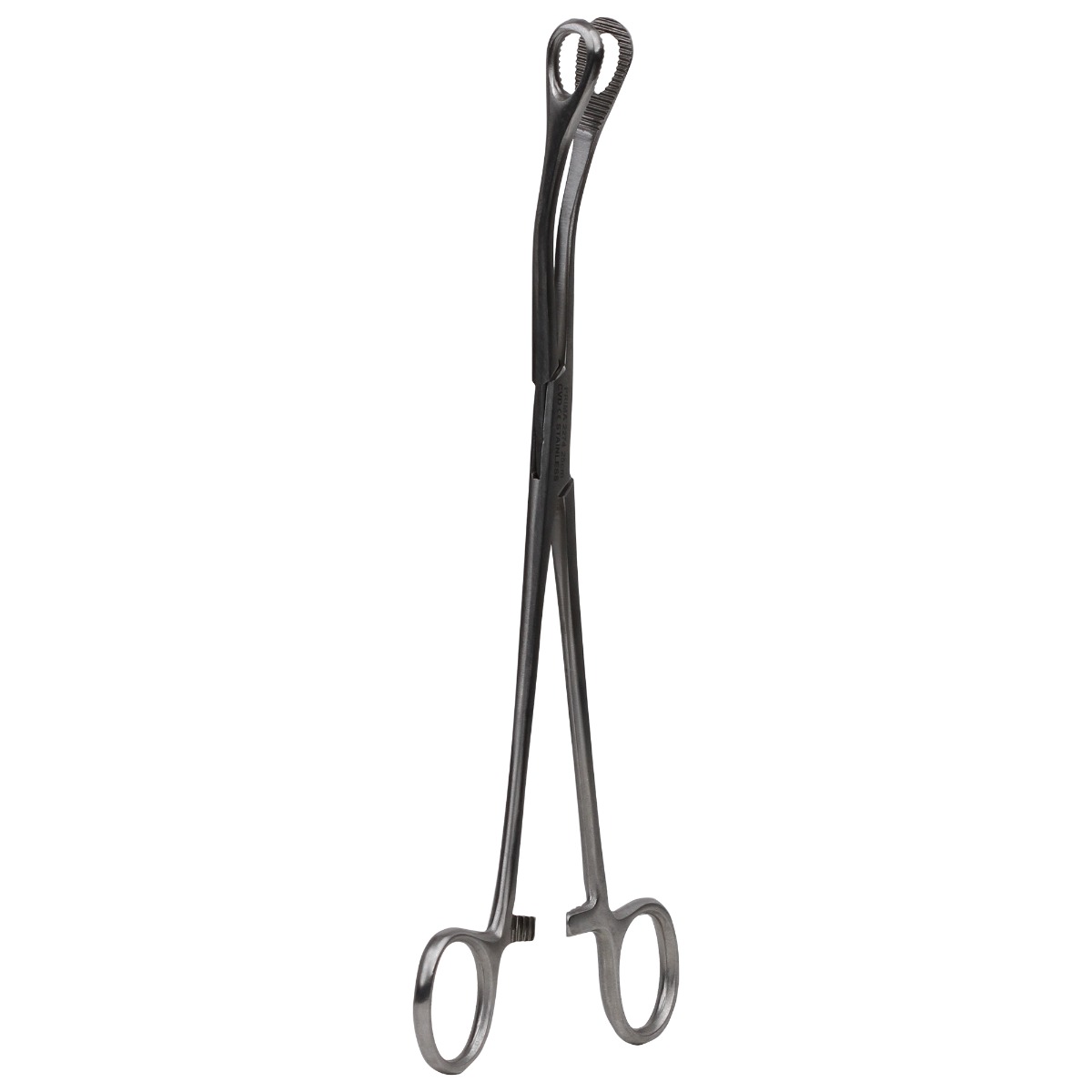 Pensa port-tampon Foerster, curbata, 25cm, din otel inoxidabil