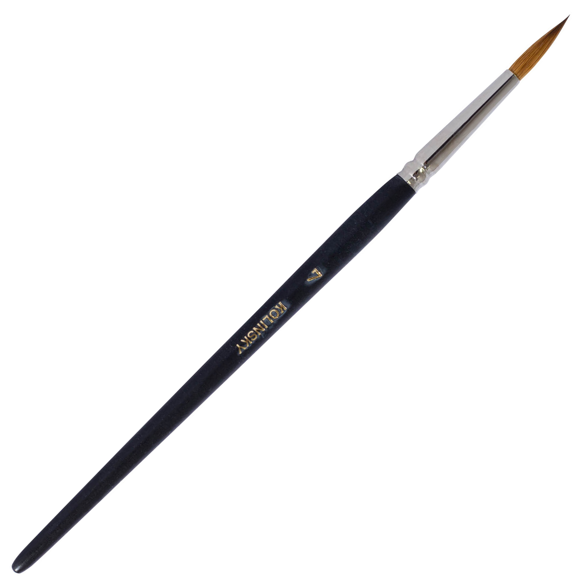 Pensula Kolinsky nr. 8 din par natural de samur - pensula rotunda pentru pictura, acuarela, ulei, guasa si acrilic