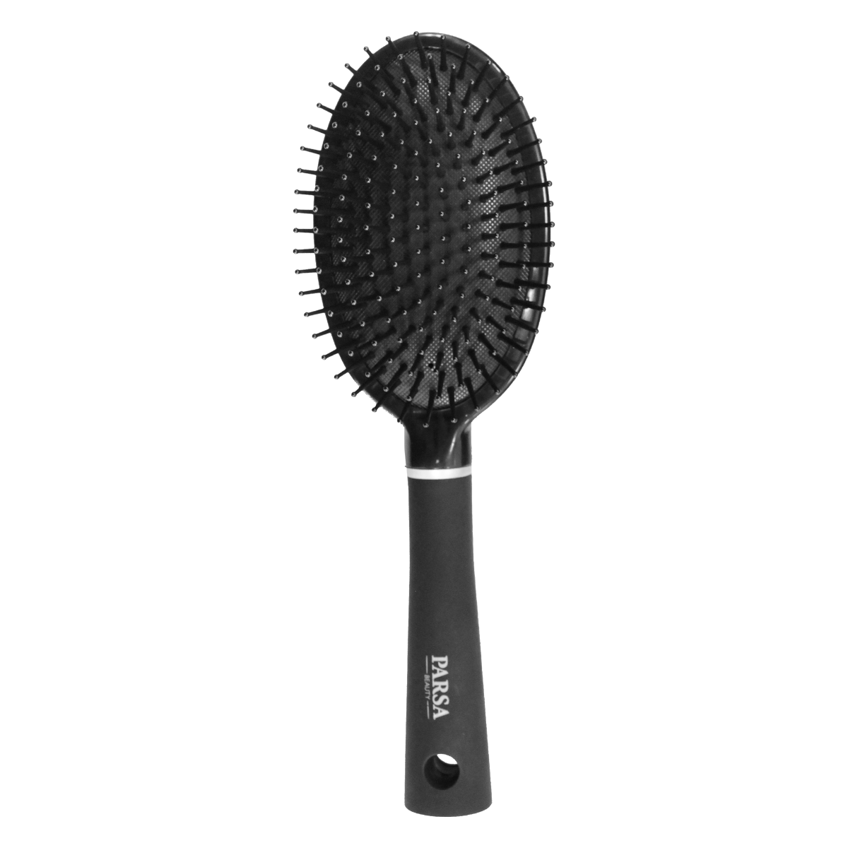 Perie de par mare cu peri din plastic Trend Line Negru, 1 bucata, Parsa Beauty