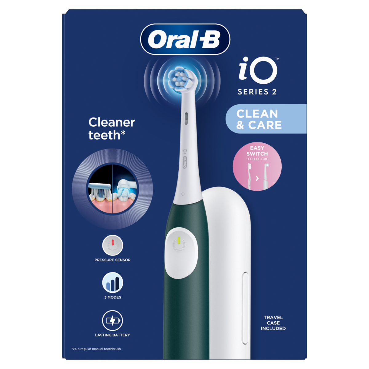 Periuta de dinti electrica iO2 Verde, 1 bucata, Oral-B