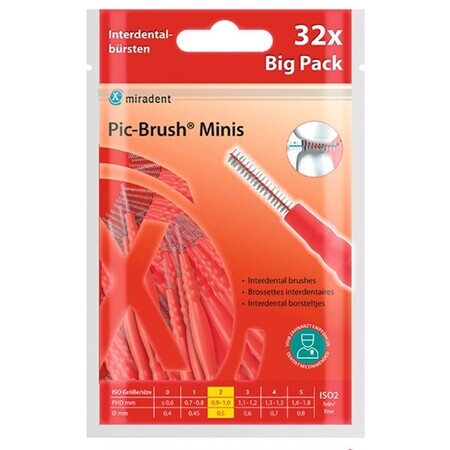 Periute interdentare PIC-BRUSH MINIS, Miradent | 32 buc