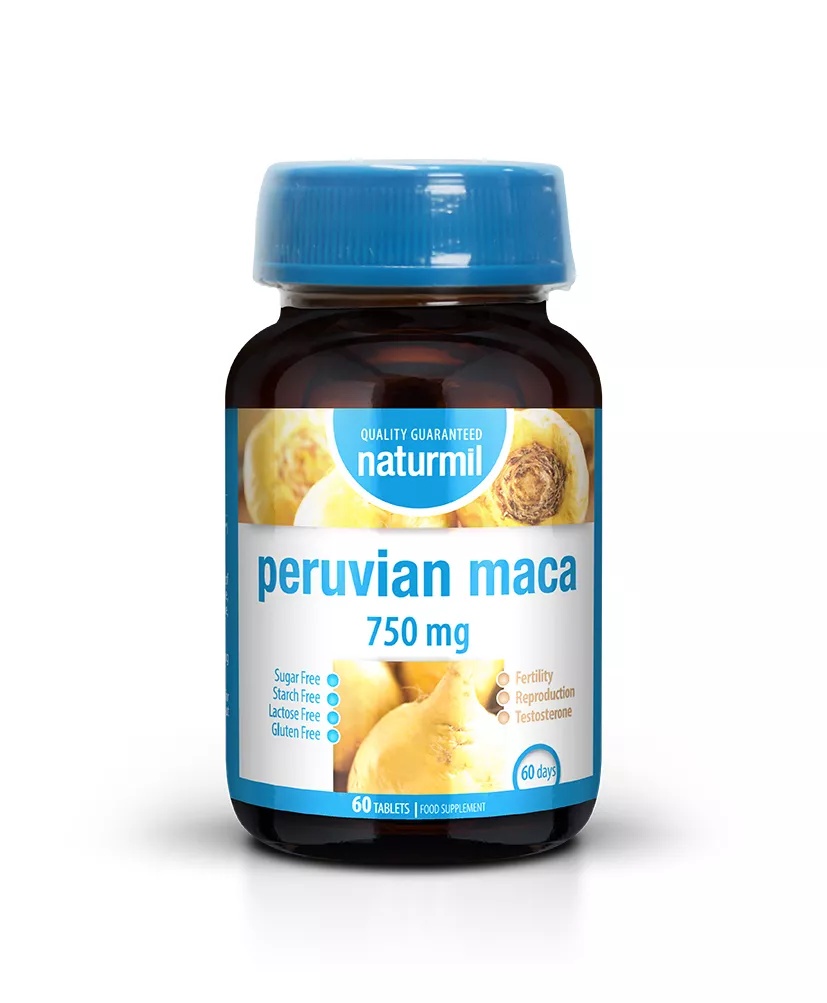 Peruvian Maca 750 mg, 60 tablete, Naturmil