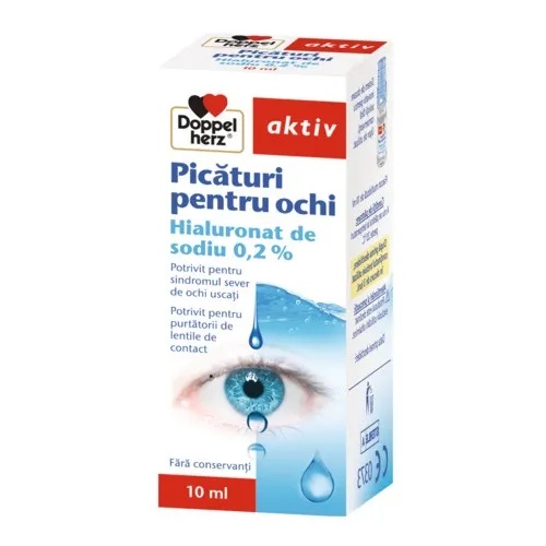 Picaturi de ochi cu Hialuronat de sodiu 0.2%, 10ml, Doppelherz