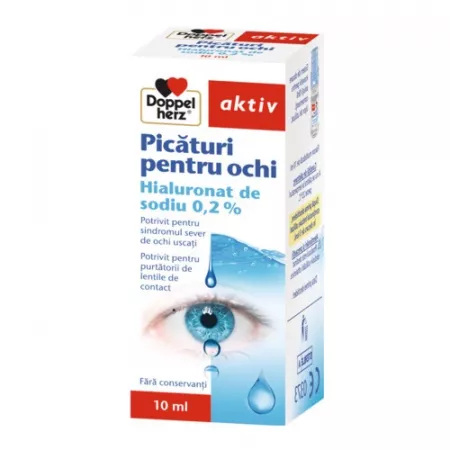 Picaturi oftalmice Augen Tropfen Hyaluron 0.2%, Doppelherz Aktiv | 10 ml