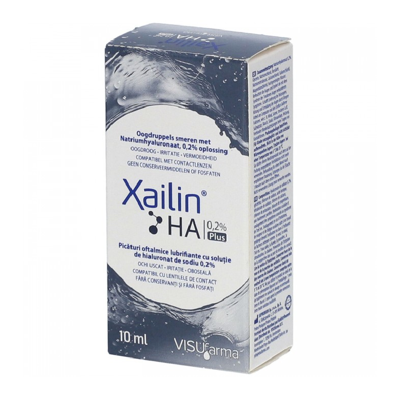 Picaturi oftalmice Xailin HA 0.2% Plus, 10ml, Visufarma