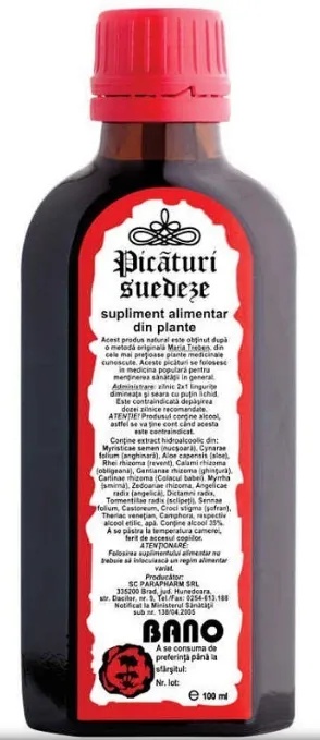 Picaturi Suedeze Dr Racz, 100 ml, Parapharm