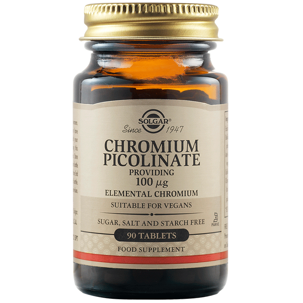 Picolinat de crom 100mcg, 90 tablete, Solgar