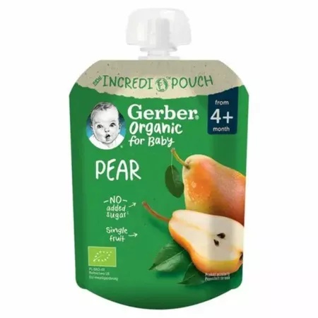 Piure bio de pere 4l+, 80g, Gerber