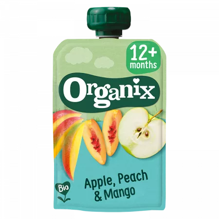 Piure ecologic BIO din Mar, Piersica si Mango 12+ luni, Organix | 100 g