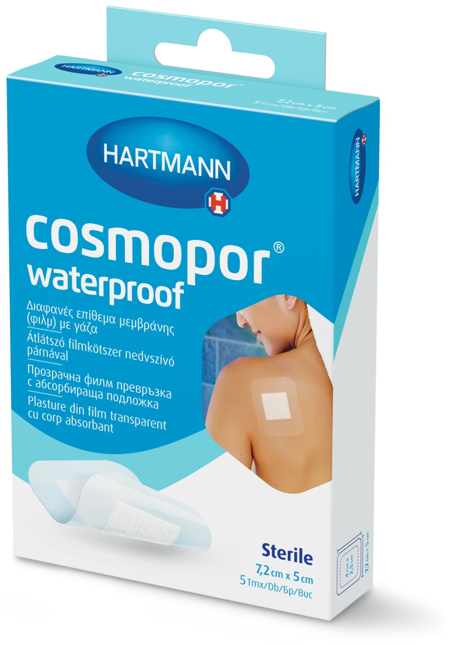 Plasture Cosmopor Waterproof 7.2x5 cm, 5 buc – Hartmann