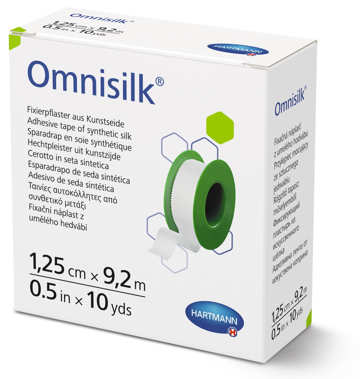 Plasture Omnisilk 1.25 cm x 9.2 m – Matase sintetica, Hartmann