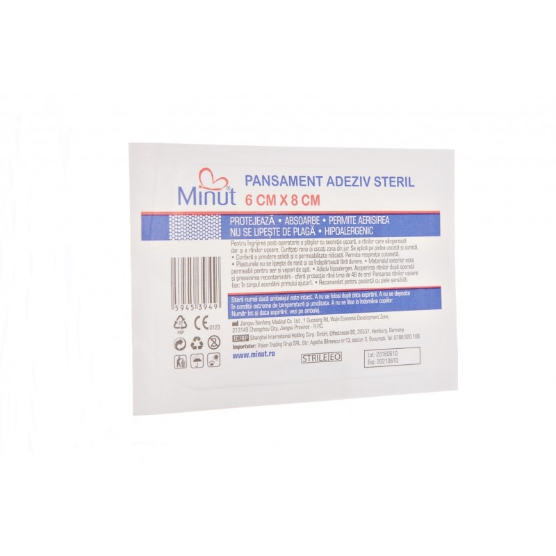 Plasture steril Pore 6CM X 8CM, Minut