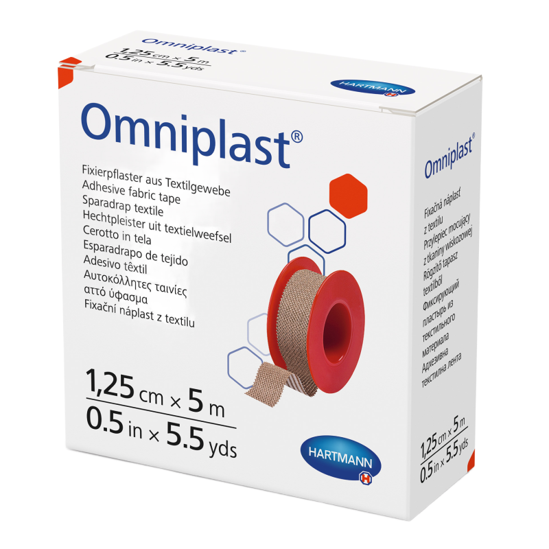 Plasture textil Omniplast, 1.25 cm*5 m, 1 rola, Hartmann