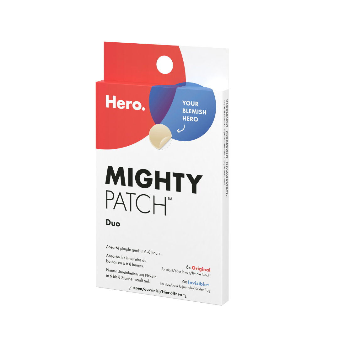 Plasturi hidrocoloidali pentru acnee Mighty Patch Duo, 12 bucati, Hero