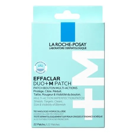 Plasturi invizibili si ultra subtiri anti-eruptii cutanate Effaclar Duo +M, 22 bucati, La Roche-Posay