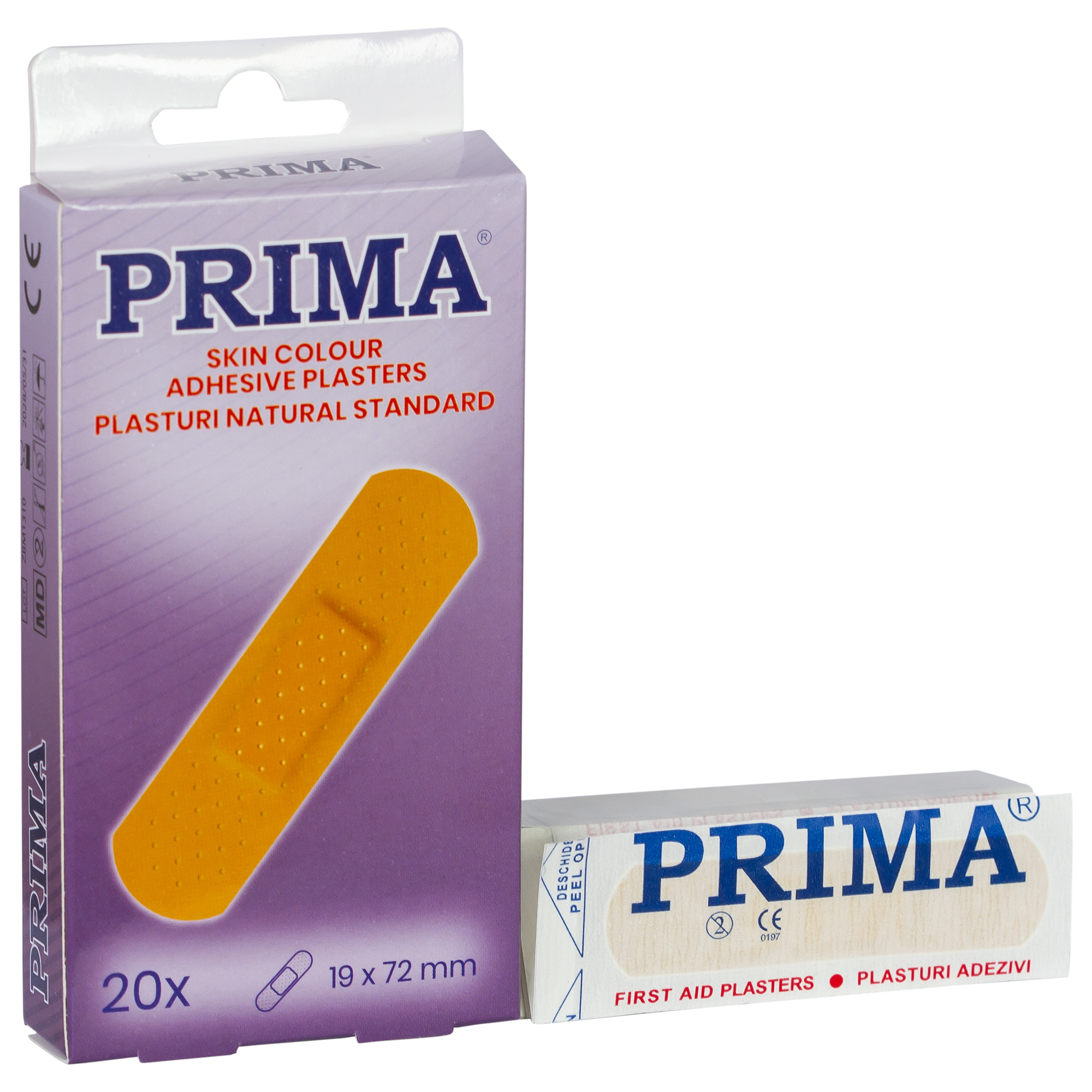 Plasturi Medicali Natural Standard, PRIMA, 19x72mm, 20 bucati