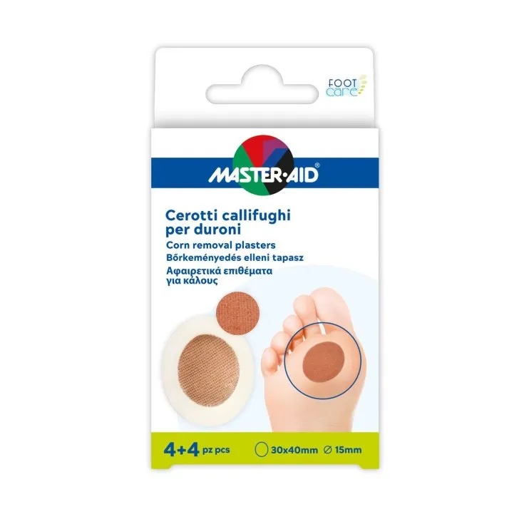Plasturi pentru bataturi talpa cu acid salicilic FootCare, 8 bucati, Master-Aid