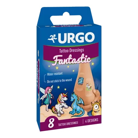 Plasturi pentru copii Fantastic Tattoo, 8 bucati, Urgo