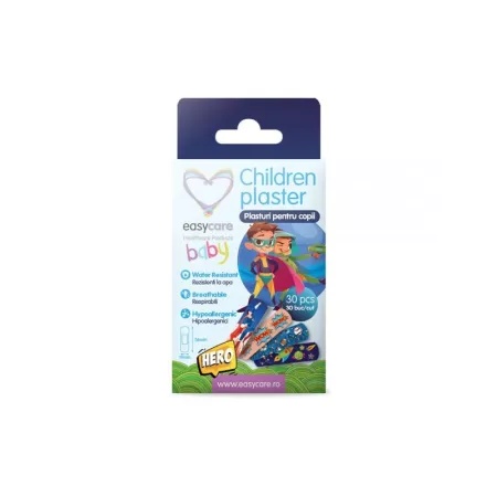 Plasturi pentru copii Hero, 56 x 19mm, 30 bucati, EasyCare