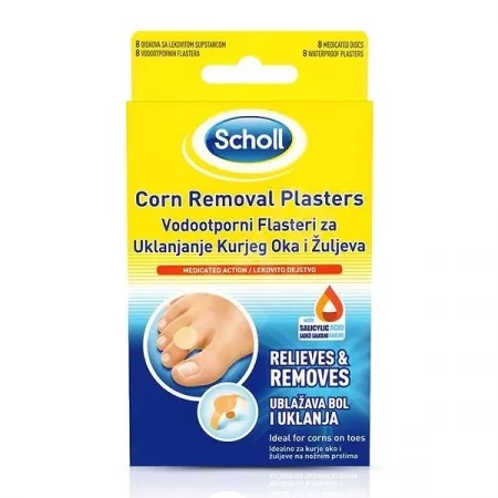 Plasturi pentru indepartarea bataturilor, 4 bucati, Scholl