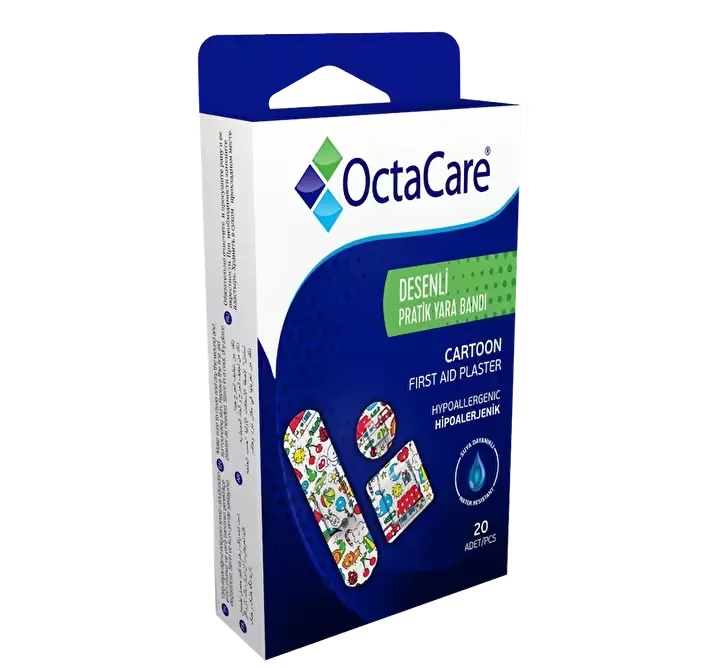Plasturi pentru prim ajutor, design Desene, 20 bucati, Octacare