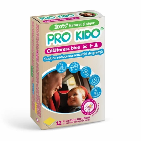 Plasturi pentru rau de miscare, Calatoresc bine, 12 bucati, Pro Kido Guard