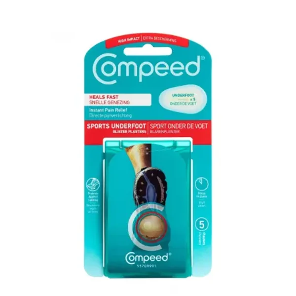 Plasturi sport pentru basicile din talpa, Compeed | 5 bucati