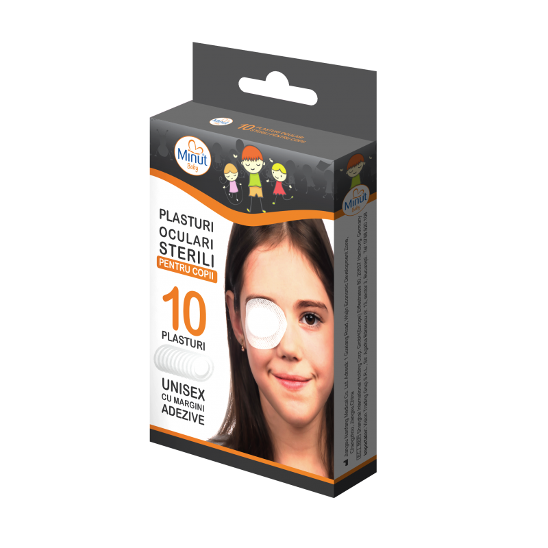 Plasturi sterili pentru ochi, copii X 10buc, Minut