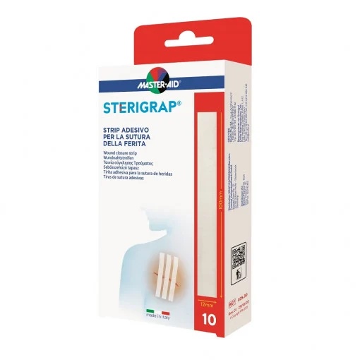 Plasturi sterili pentru sutura Sterigrap 100 x 12mm, 6 bucati, Master-Aid