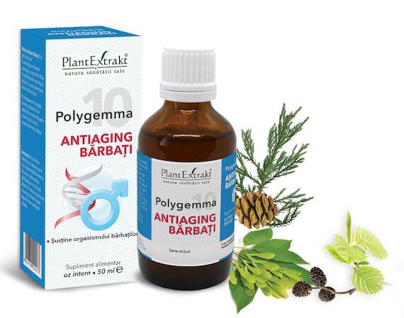 Polygemma 10 - Barbati 50 plus 50ml Plantextrakt - poza 1