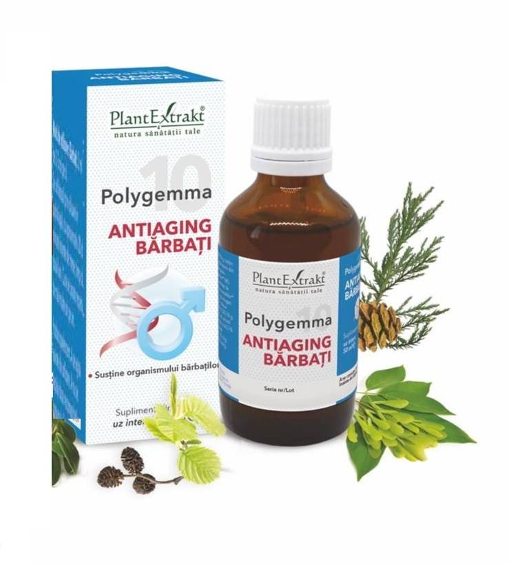 Polygemma 10 - Barbati 50 plus 50ml Plantextrakt - poza 2