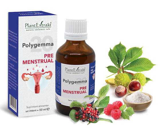 Polygemma 20 - Premenstrual 50ml Plantextrakt - poza 1