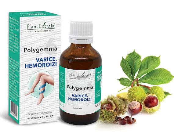 Polygemma 6 - Varice Hemoroizi 50ml Plantextrakt - poza 1