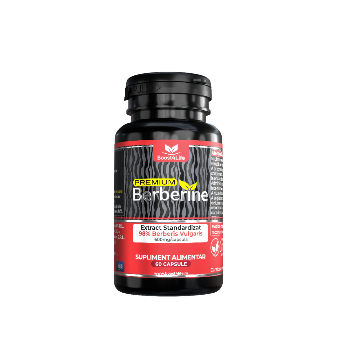 Premium Berberine 600mg, 60 capsule, Boost4Life