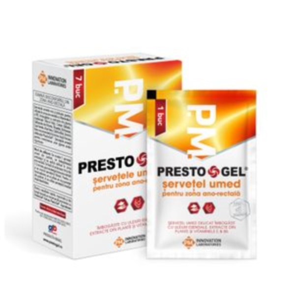 Prestogel servetele umede, Dan Pharm LTD. | 7 bucati