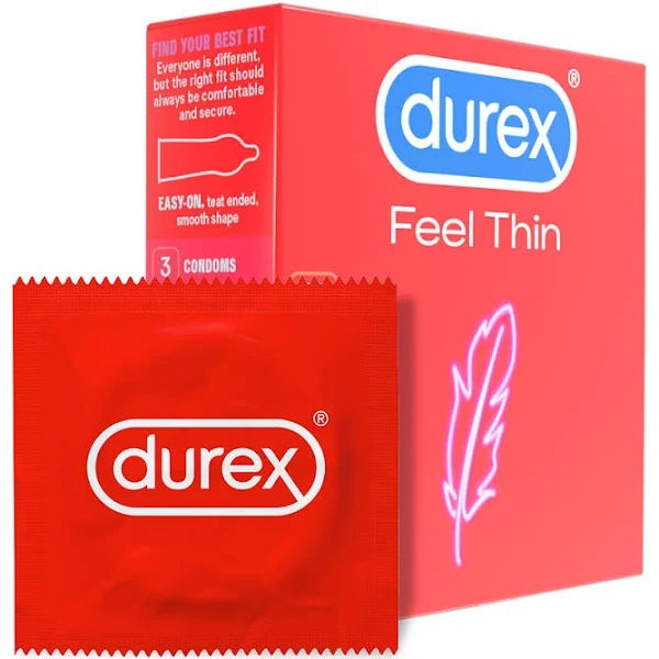 Prezervative Feel Thin, 3 bucati, Durex