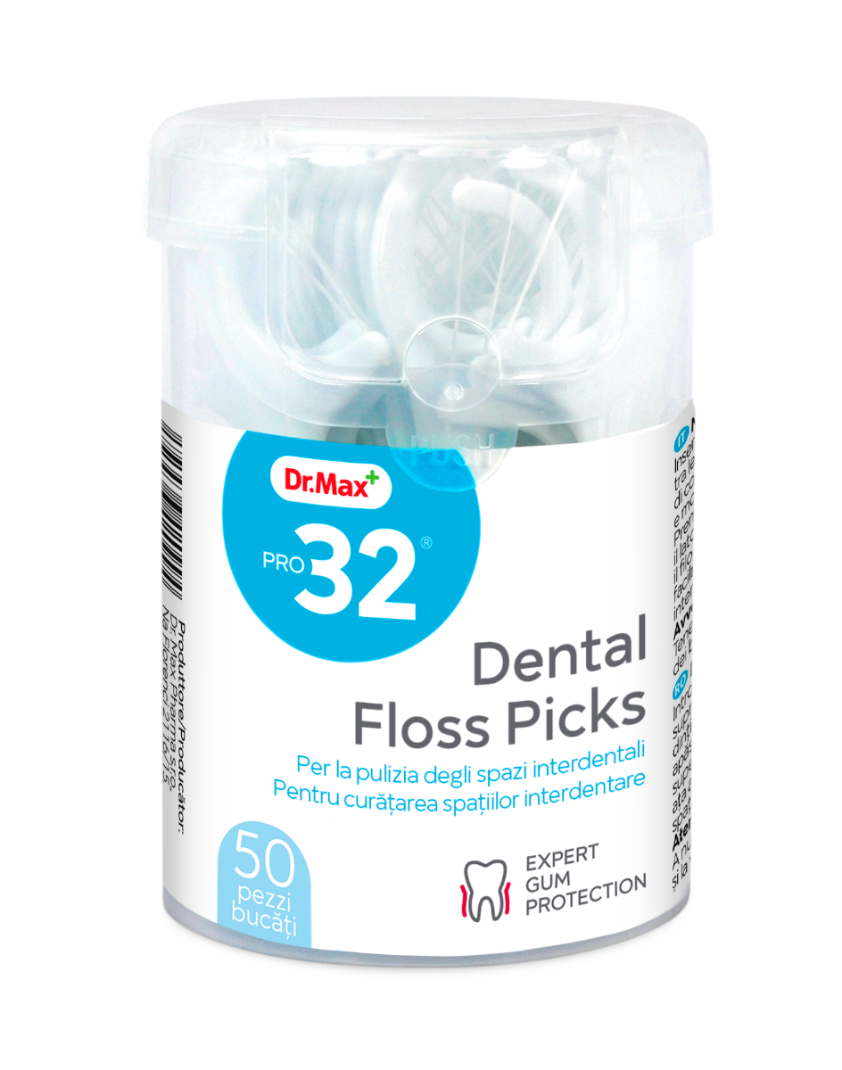 Pro32 Ata dentara cu scobitoare Floss Pick, 50 bucati