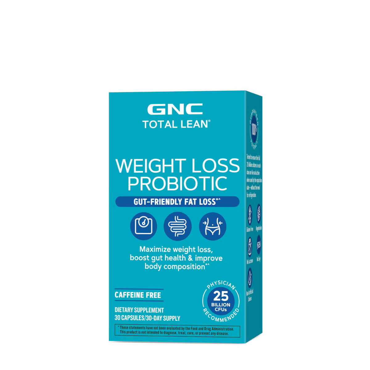 Probiotic pentru cotrolul greutatii cu 25 de miliarde de culturi vii, 30 capsule, GNC