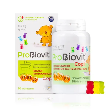 ProBiovit ursuleti gumati pentru copii, Apipharma | 60 ursuleti gumati