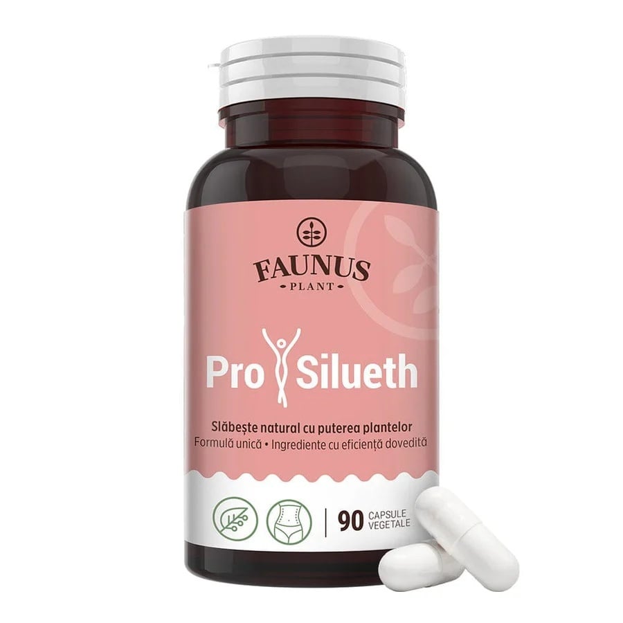 ProSilueth Capsule - Formulă unică pentru cura de slăbire, plante medicinale cu acțiune dovedită pentru accelerarea metabolismului, arderea grăsimilor, reducerea apetitului și detoxifierea organismului - 90 capsule - poza 1