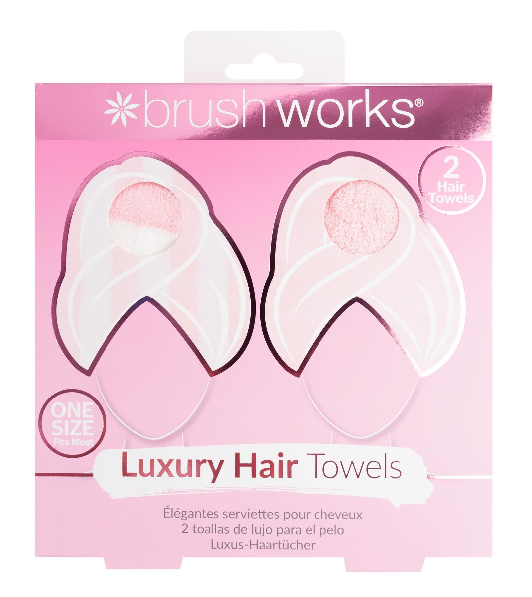 Prosoape pentru par Luxury, 2 bucati, Brushworks