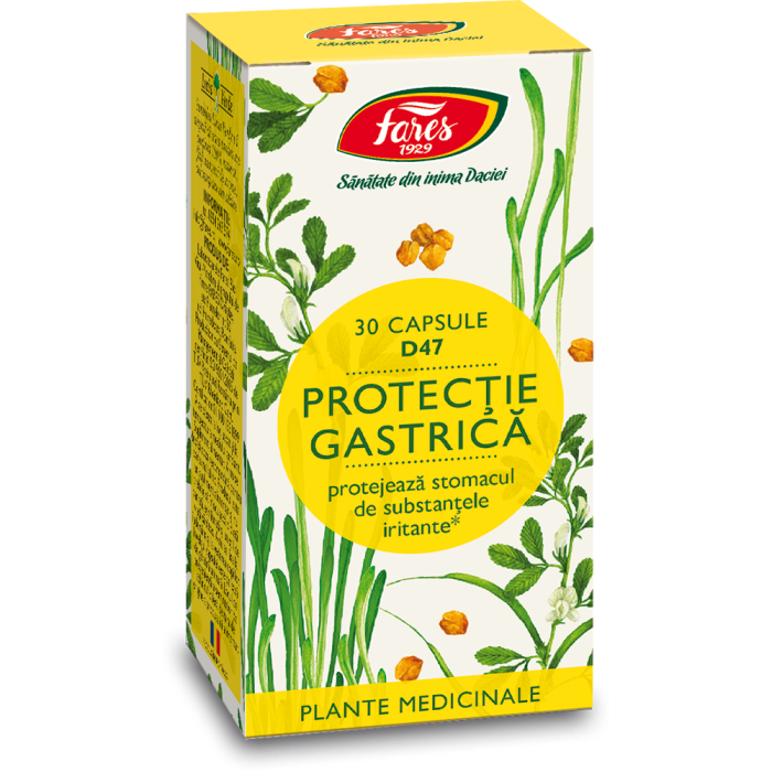 Protectie gastrica D47, 30 capsule, Fares