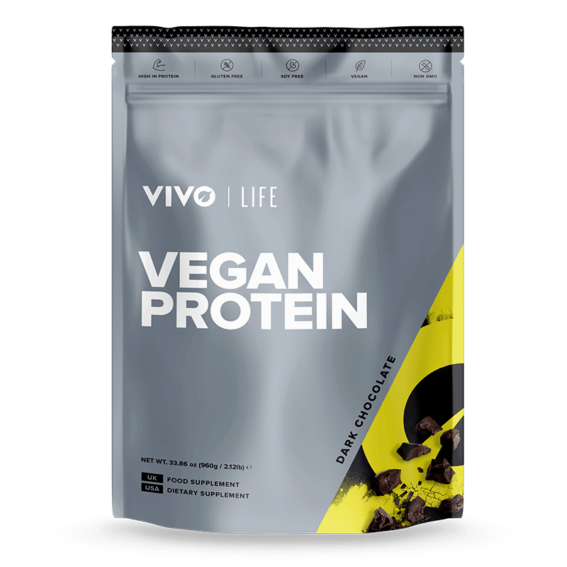 Proteine vegetale cu aroma de Ciocolata neagra Life, 960g, Vivo